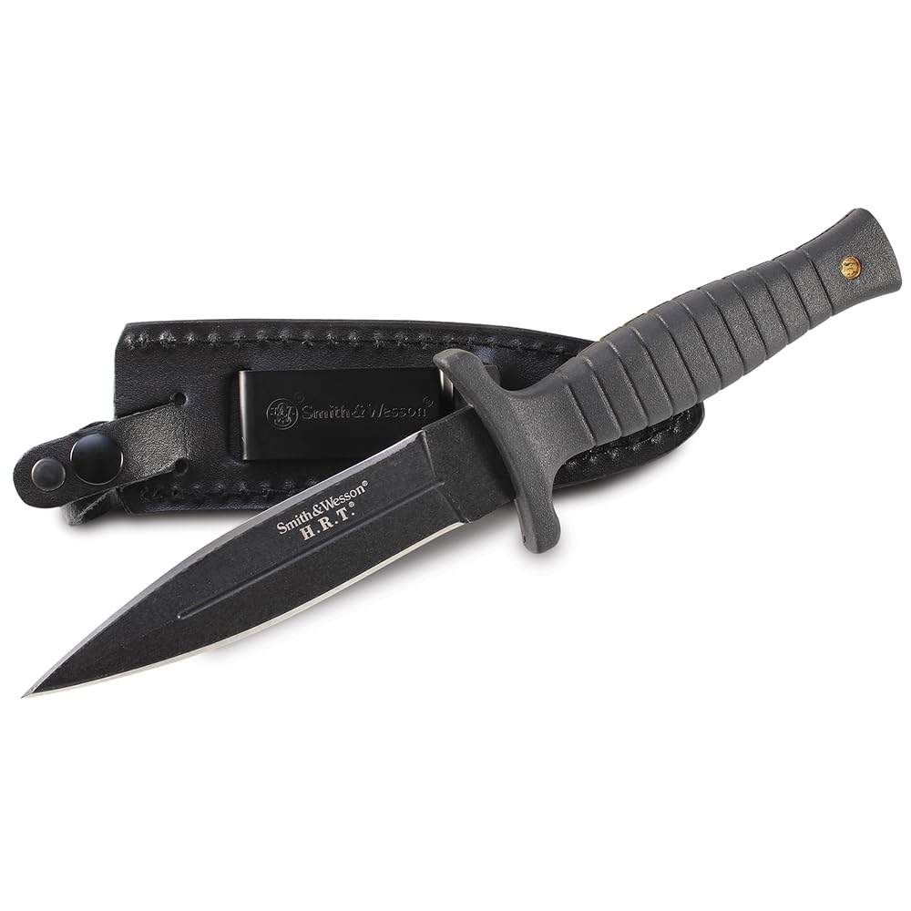 Smith & Wesson 9" H.R.T Double Edged Boot Knife,Black 🍁 All In One Marketplace Canada