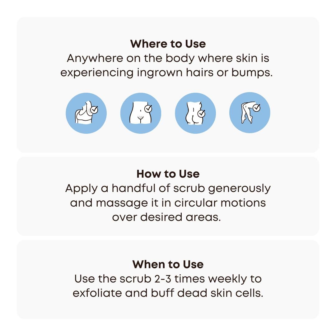 Bushbalm Ingrown Hair Exfoliating Scrub - Reduces Appearance of Ingrown Hairs and Razor Bumps, Soothes Skin and Post-Shave Redness - Nude, 236 ml 🍁 All In One Marketplace Canada