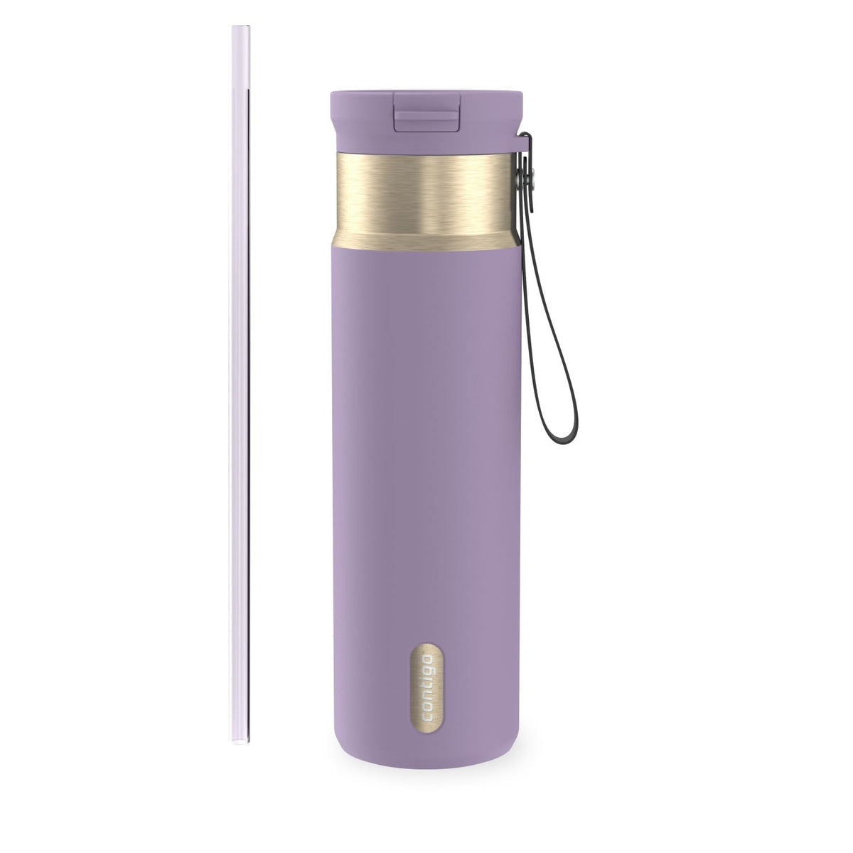 Contigo SnapSeal 24 oz Water Bottle w/Carry Strap & Reusable Straw | Vacuum-Insulated Stainless Steel for Hot & Cold Drinks | Spill-Proof Lid | BPA & Lead-Free | Dishwasher Safe 🍁 All In One Marketplace Canada