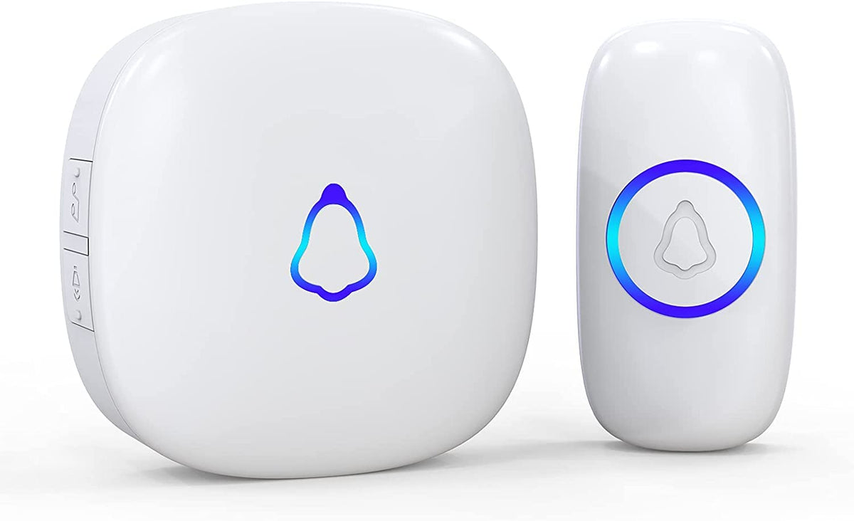 SECRUI Wireless Doorbell, Easy Installation, Adjustable Volumes, 58 Chimes, 1000Ft Operating Range, Waterproof, LED Indicator, White 🍁 All In One Marketplace Canada