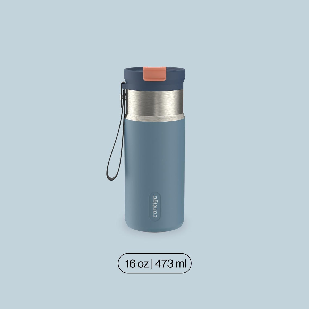 Contigo DualSip 16 oz Compact Water Bottle w/ 2-Way Lid (Drink from Straw or Spout) | Vacuum-Insulated Stainless Steel for Cold Drinks | 100% Leakproof | BPA & Lead-Free | Dishwasher Safe 🍁 All In One Marketplace Canada
