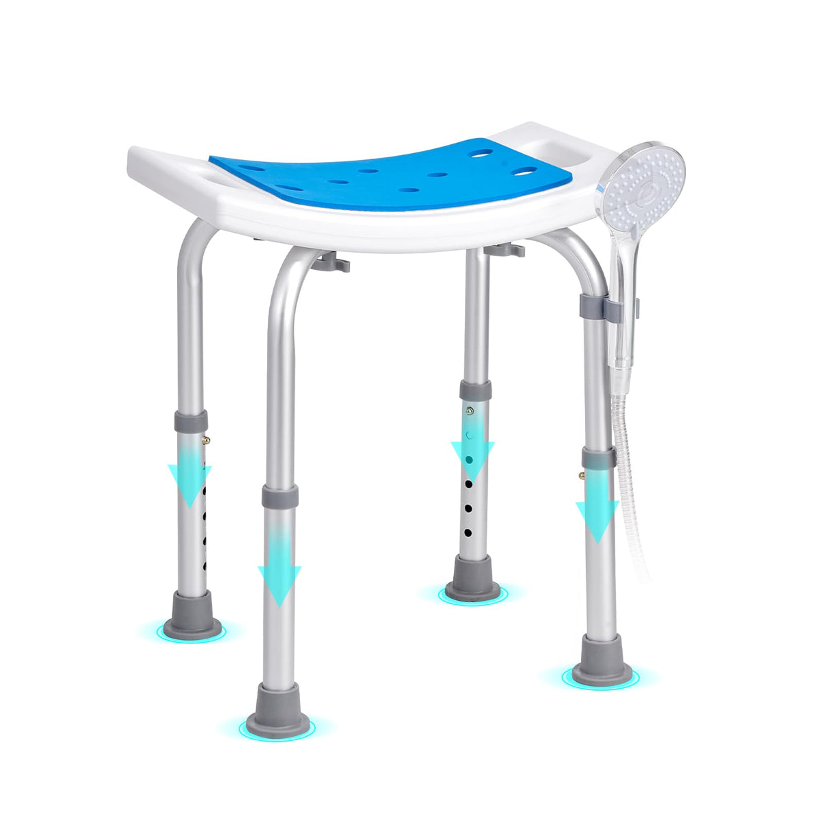 VEVOR Shower Chair, Adjustable Height Shower Stool, Shower Seat for Inside Shower or Tub, Non-Slip Bench Bathtub Stool Seat for Elderly Disabled Handicap, 350 LBS Capacity 🍁 All In One Marketplace Canada