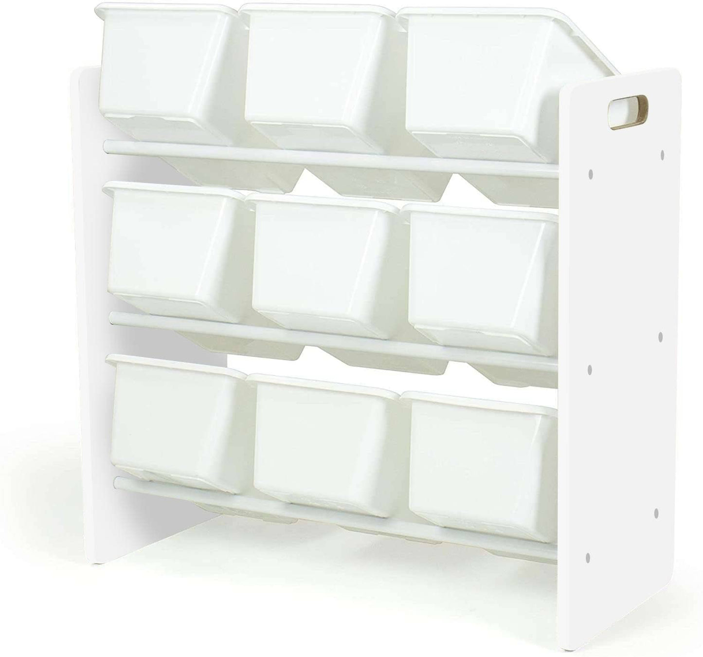 Lennox Furniture Toys Storage Organizer 9 Plastic Bins in White (JWTR-03006 white) 🍁 All In One Marketplace Canada
