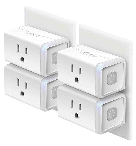 Kasa Smart Plug Mini by TP-Link (HS103P4) - Smart Home WiFi Outlet Works with Alexa, Echo and Google Home, No Hub Required, Remote Control, 2.4GHz WiFi Required, 15 Amp, UL Certified, 4-Pack, White 🍁 All In One Marketplace Canada
