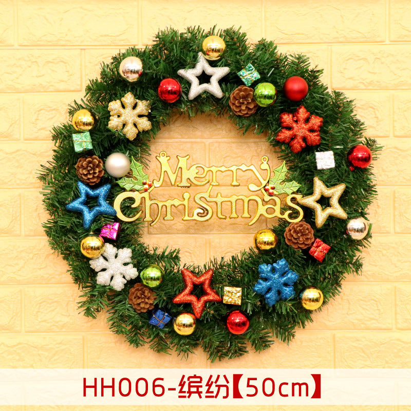 Christmas Wreath with Blue Bow, Pine Cones & Ornaments – Artificial Door Hanging Holiday Decor, 40/50/60cm