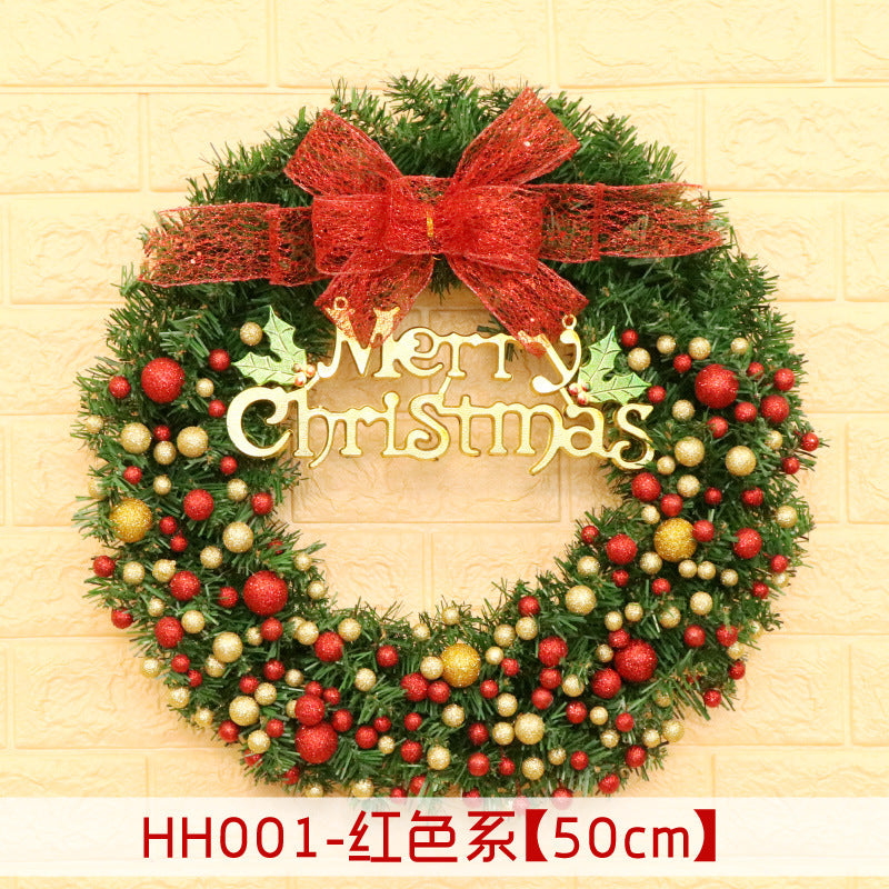 Christmas Wreath with Blue Bow, Pine Cones & Ornaments – Artificial Door Hanging Holiday Decor, 40/50/60cm
