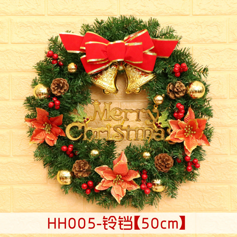 Christmas Wreath with Blue Bow, Pine Cones & Ornaments – Artificial Door Hanging Holiday Decor, 40/50/60cm