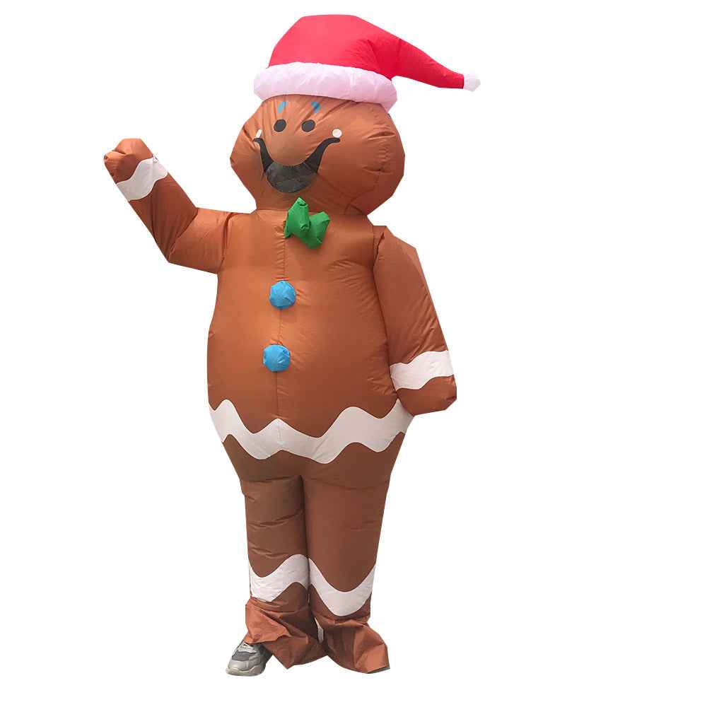Gingerbread Man Costume for Adults, Christmas Cartoon Doll Outfit