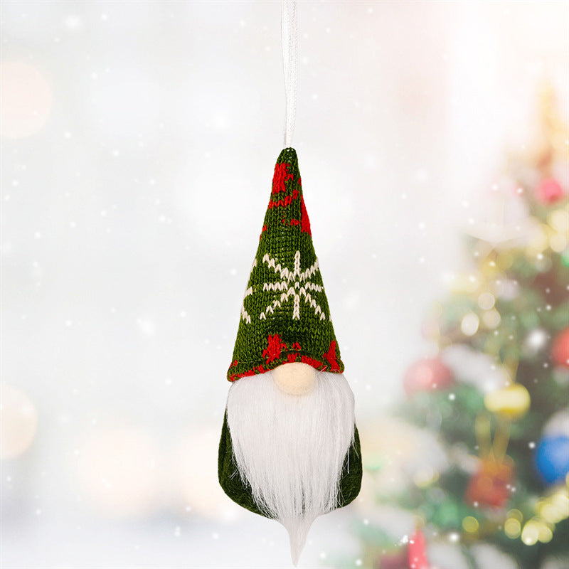 Knitted Christmas Tree Pendant Ornaments – Small Hanging Decor, 3 Styles