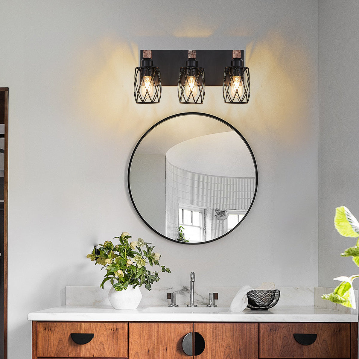 18-Inch Industrial Vintage 3-Light Wall Sconce (United States Delivery Only)