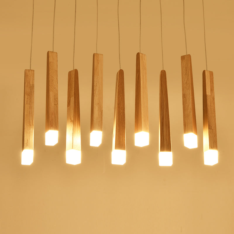 Nordic Wood Matchstick Pendant Light