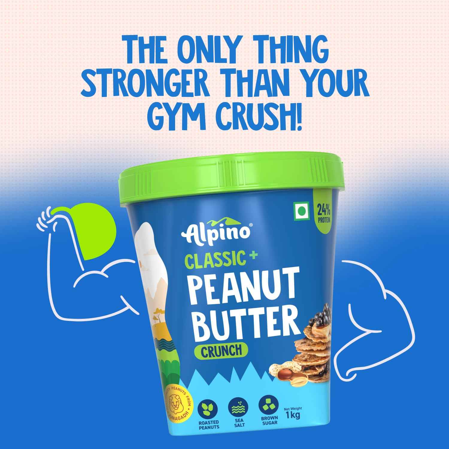 Classic Peanut Butter Smooth | 90% Roasted Peanuts | High Protein Peanut Butter Smoothy | Gluten-Free | Vegan