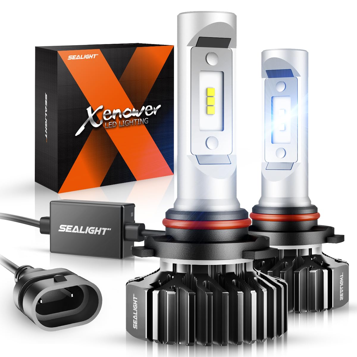 SEALIGHT 9005 LED Headlight Bulb, 40000 Lumens 800% Brightness, HB3 High Beam LED Light Bulbs, 6000K Cool White, 9005 Halogen Replacement, Plug and Play, IP67 Waterproof, Pack of 2 🍁 All In One Marketplace Canada