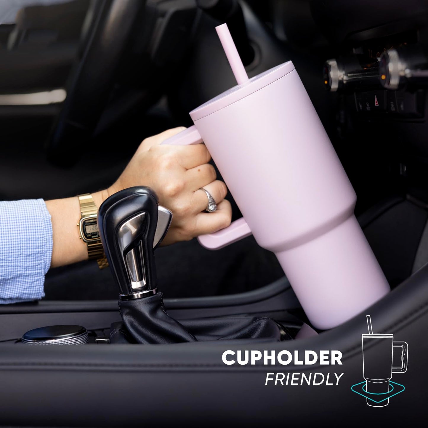 Simple Modern Tumbler with Handle and Straw | 40oz | Pink 🍁 All In One Marketplace Canada