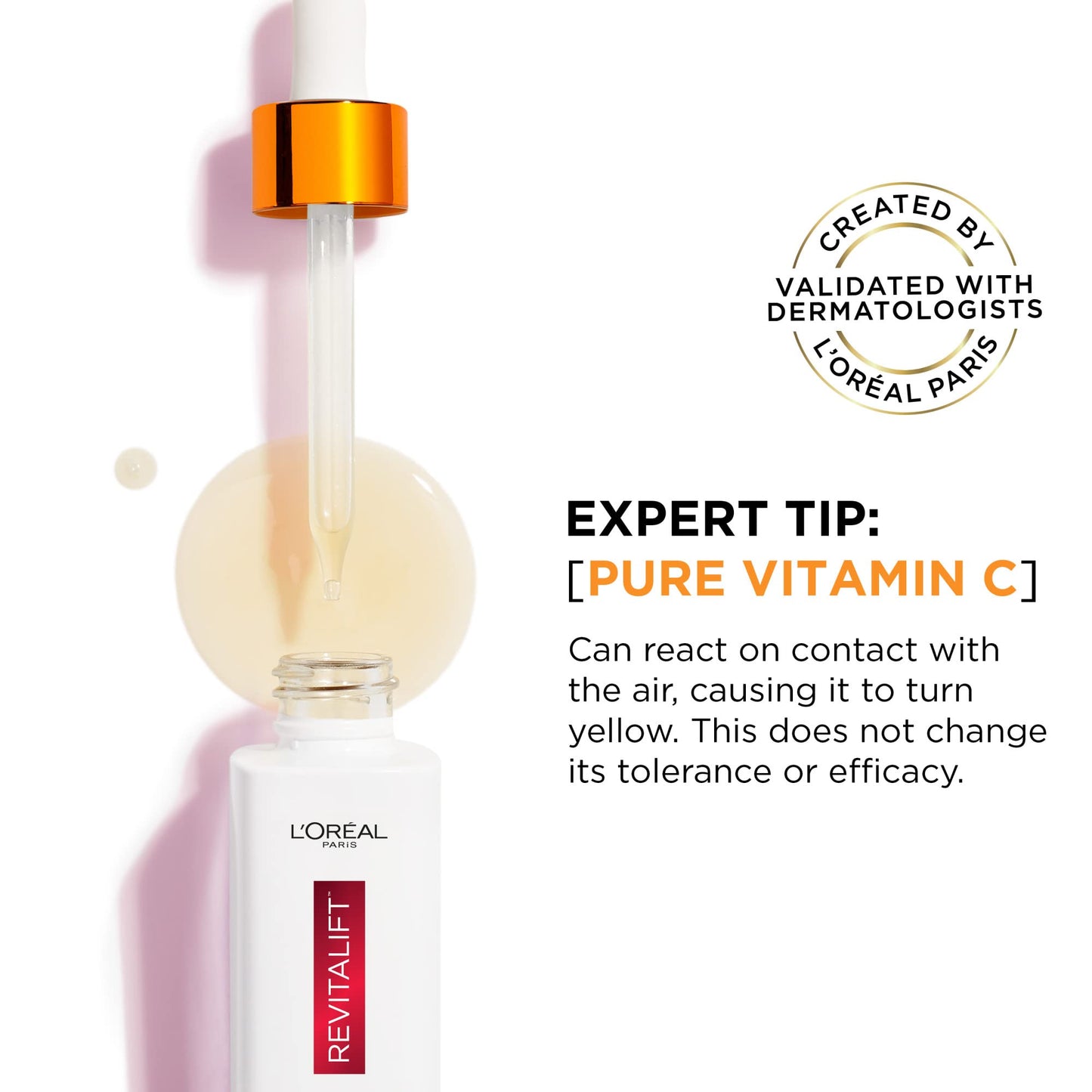 L'Oréal Paris 12% Pure Vitamin C Serum, Face Serum with Vitamin E & Salicylic Acid for Antioxidant Protection & Less Visible Pores, Revitalift Derm Intensives, 30mL 🍁 All In One Marketplace Canada