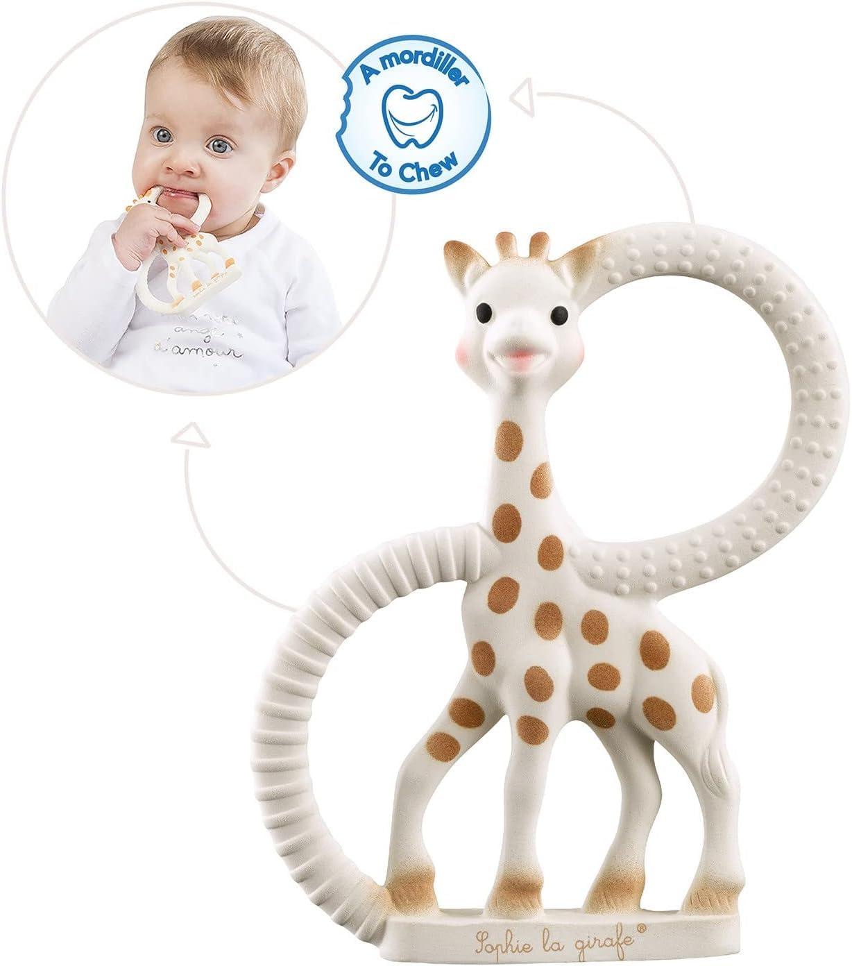 Sophie la girafe - Teething Ring - Sooth Painful Gums for Babies - Natural Rubber Sophie the Giraffe - For Babies from Birth 🍁 All In One Marketplace Canada