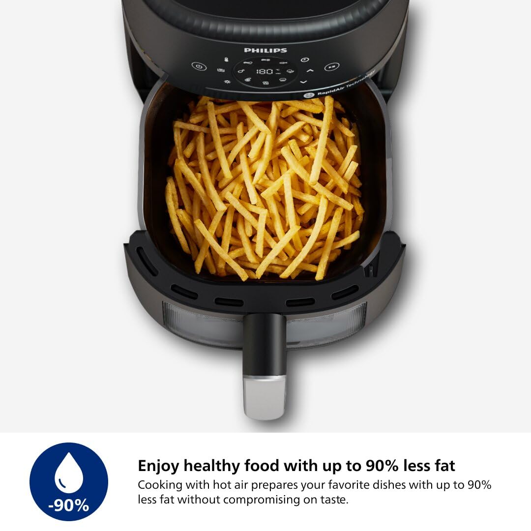 Philips 2000 Series Airfryer, RapidAir Technology, 13-in-1 Ways to Cook, 4.2L Capacity, Healthier Meals Up to 90% Less Fat, Easy to Clean, Dishwasher Safe, Touchscreen Control, HomeID App (NA221/00) 🍁 All In One Marketplace Canada