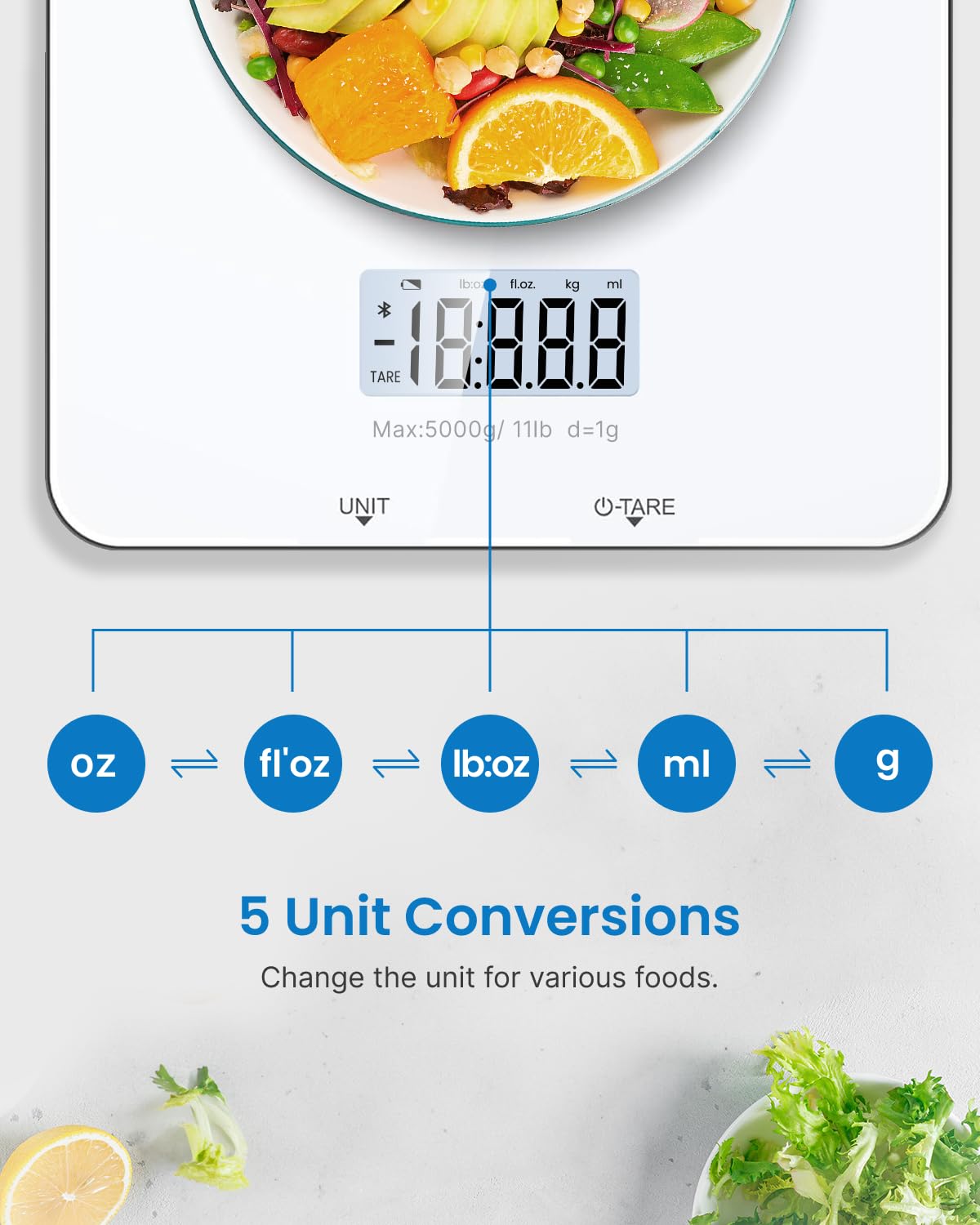RENPHO Smart Food Nutrition Kitchen Scale, Food Scale for Food Ounces and Grams, Coffee Scale with Timer, Nutritional Calculator for Keto, Macro, and Calorie with Smartphone App, White 🍁 All In One Marketplace Canada