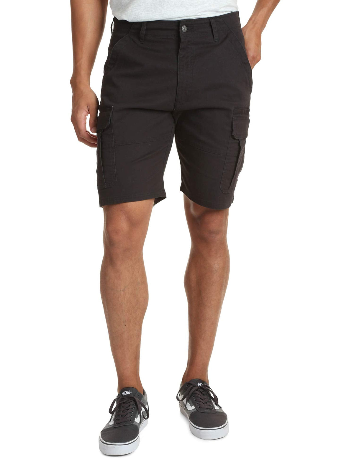 Wrangler Authentics Men's Classic Cargo Stretch Short, Black Twill, 42 🍁 All In One Marketplace Canada