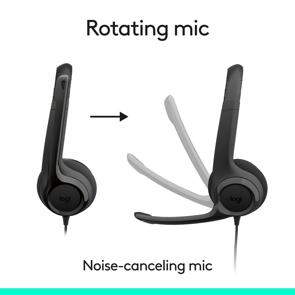 Logitech H391 Wired Headset for PC/Laptop, Stereo Headphones with Noise Canceling Microphone, USB-C, in-Line Controls, Works with Chromebook - Graphite 🍁 All In One Marketplace Canada