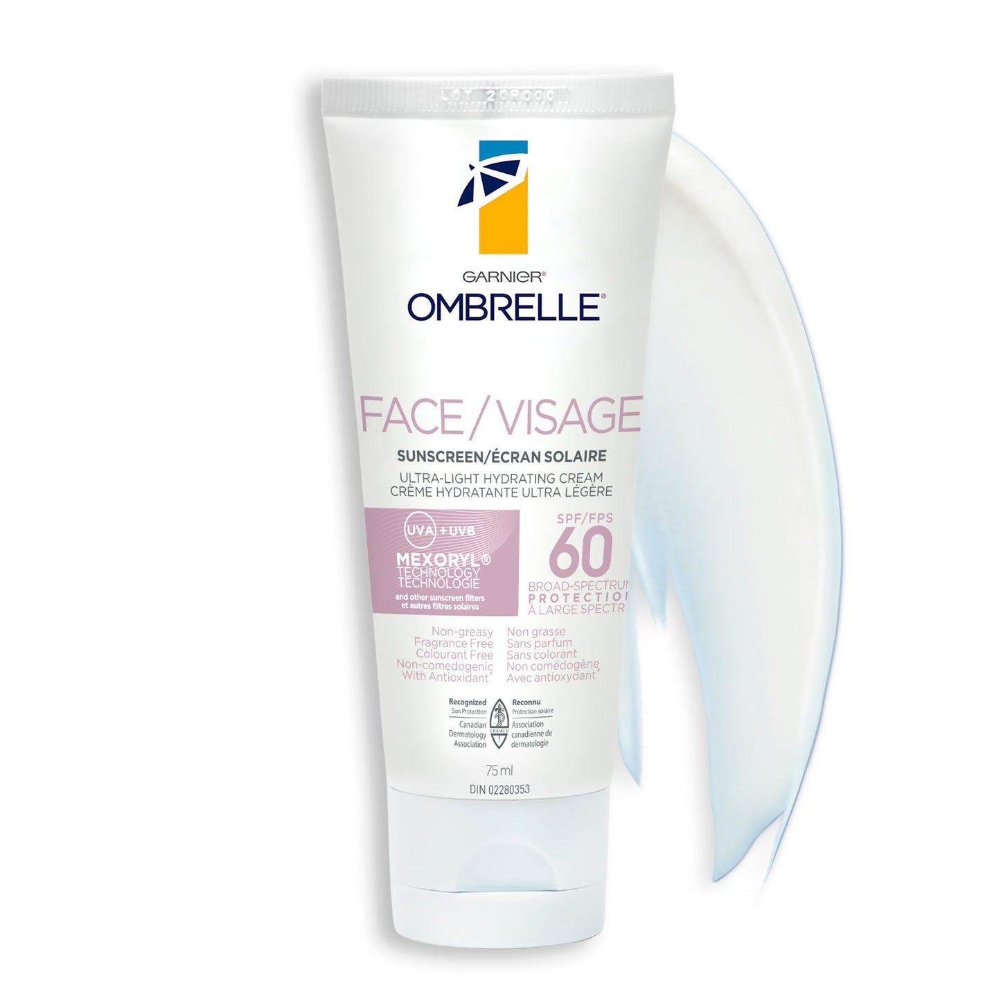 Garnier Ombrelle Ultra Light Face Sunscreen Lotion SPF 60, Broad Spectrum UVA/UVB Very High Protection, For Sensitive Skin, Travel size, Non-Greasy, Non-Sticky, Water Resistant, 75ml 🍁 All In One Marketplace Canada
