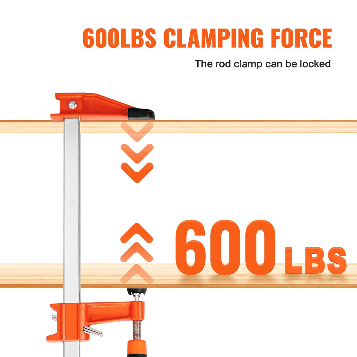 VEVOR Bar Clamps for Woodworking, 2-Pack 36" Clamp, Quick-Change F Clamp with 600 lbs Load Limit, 2.5" Throat Depth, Cast Iron and Carbon Steel, Wood Clamps for Woodworking Metal Working 🍁 All In One Marketplace Canada
