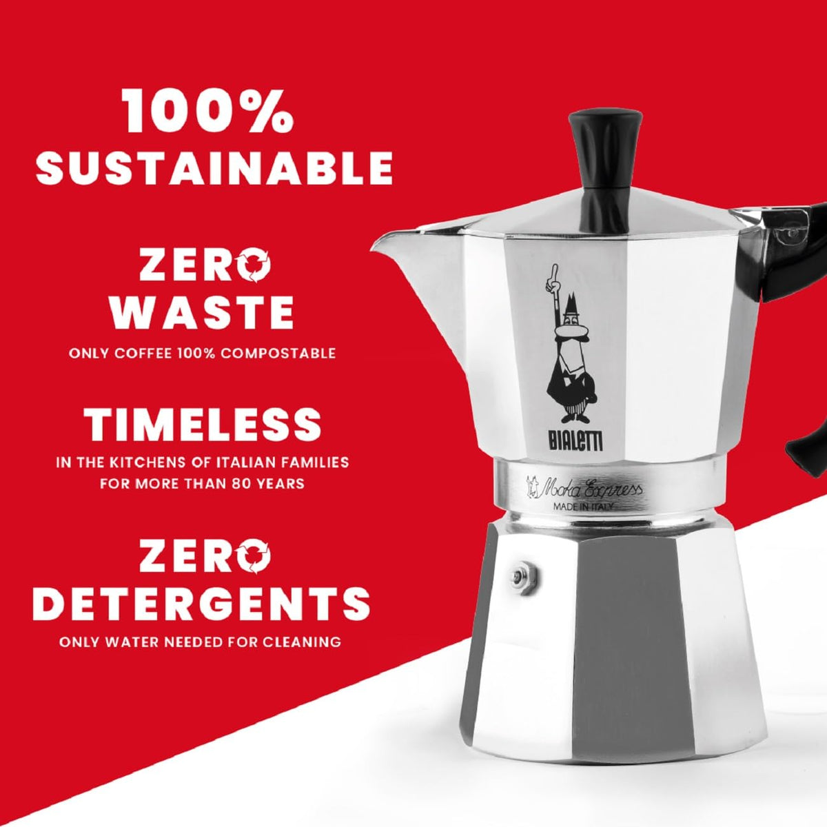 BIALETTI Moka Express 6-Cup Aluminum Stovetop Espresso Maker, Silver 🍁 All In One Marketplace Canada