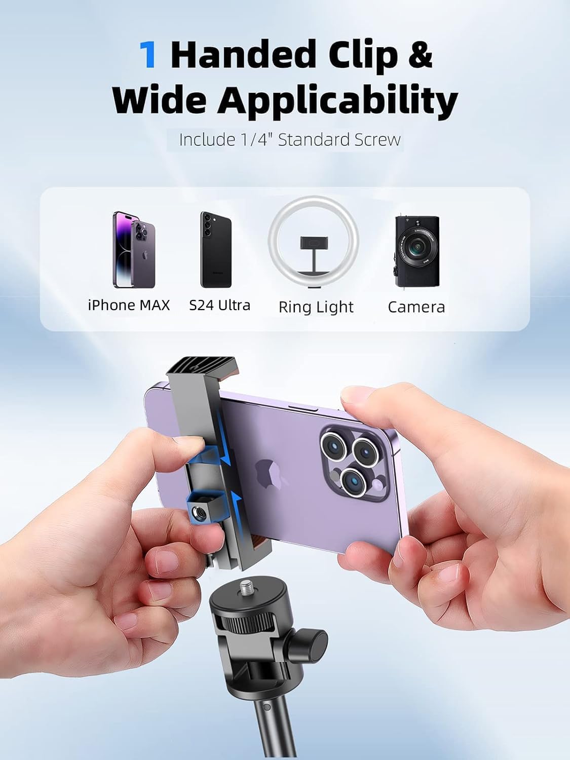 Kaiess 62" Phone Tripod, Selfie Stick Tripod & Phone Tripod Stand with Remote, Cell Phone Tripod for iPhone, Extendable Travel Tripod Compatible with iPhone/Android/Camera 🍁 All In One Marketplace Canada