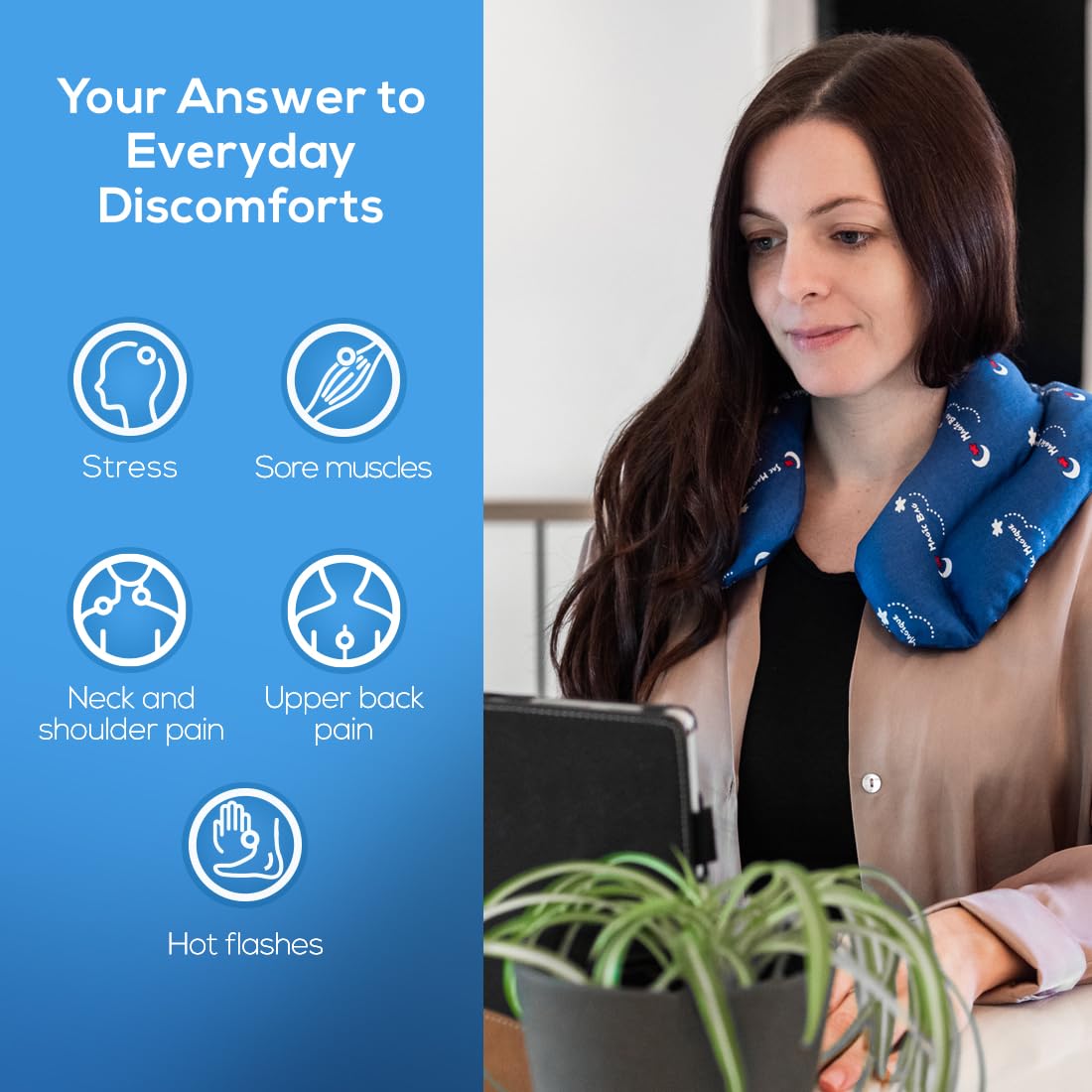 The Original Magic Bag Neck-to-Back Heating Compression, Hot/Cold Therapy for Neck Pain Relief, Awarded with the Family-Tested, Family-Approved Seal, Cordless, 48 x 31 cm (19” x 12”) 🍁 All In One Marketplace Canada