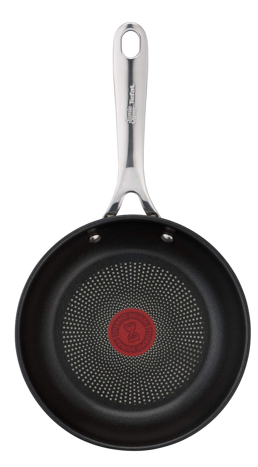 Jamie Oliver by Tefal Nonstick Coated Stainless Steel Pan Set 9.5" & 11", Induction Compatible, Oven Safe up to 500°F, Chef's Stainless Steel Skillet, Frying Pan, Kitchen Essentials, Silver 🍁 All In One Marketplace Canada