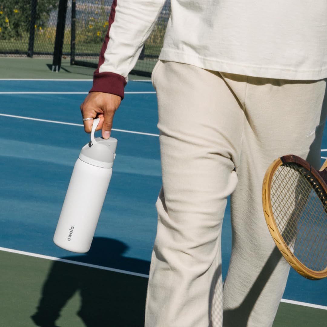 Owala FreeSip Insulated Stainless Steel Water Bottle with Straw for Sports and Travel, BPA-Free, 40-oz, Shy Marshmallow 🍁 All In One Marketplace Canada