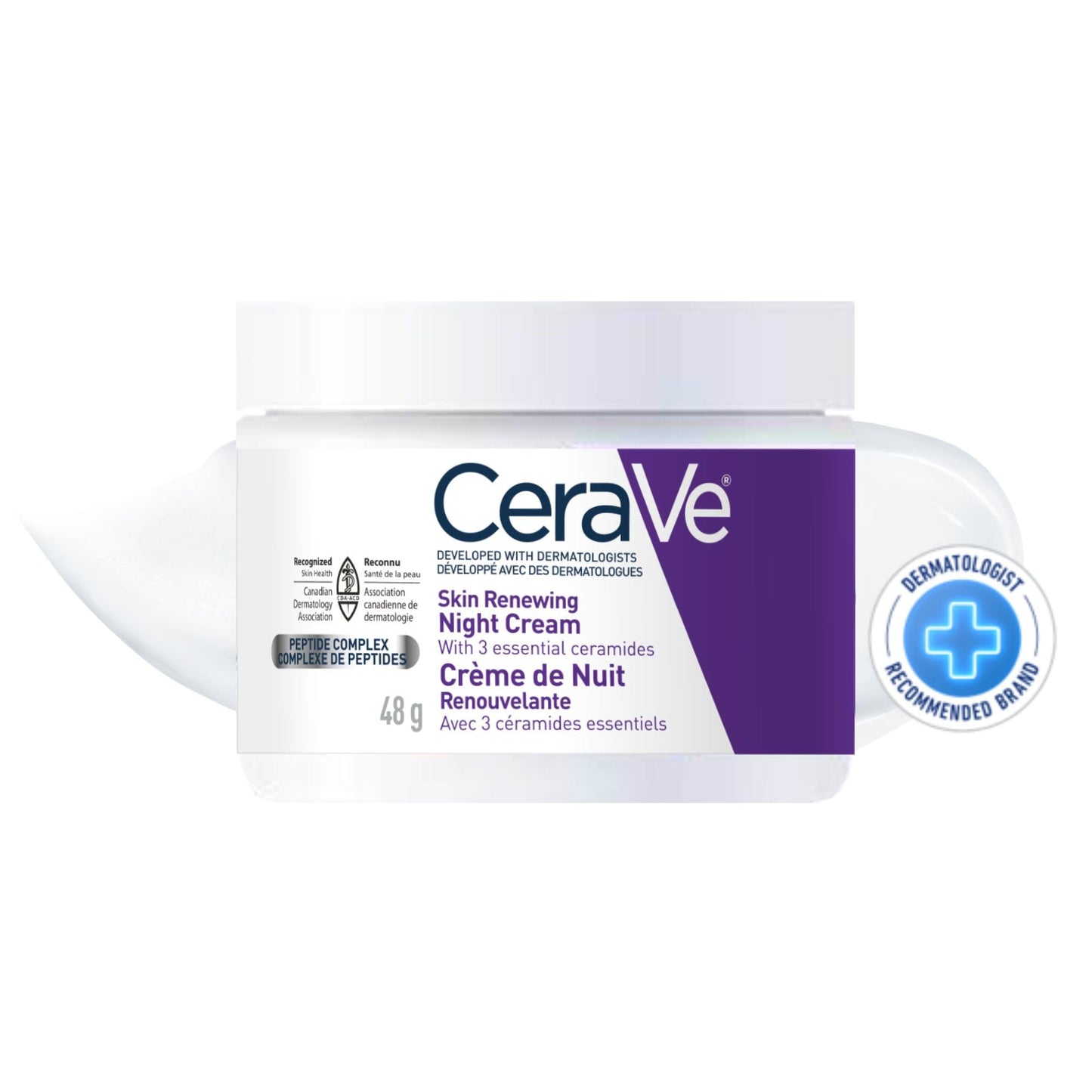 CeraVe Night Cream for Face, Skin Renewing Moisturizer for Men & Women With Hyaluronic Acid, Niacinamide, Bio Peptides & Ceramides. Fragrance Free, Non-comedogenic, Suitable for Sensitive Skin 🍁 All In One Marketplace Canada