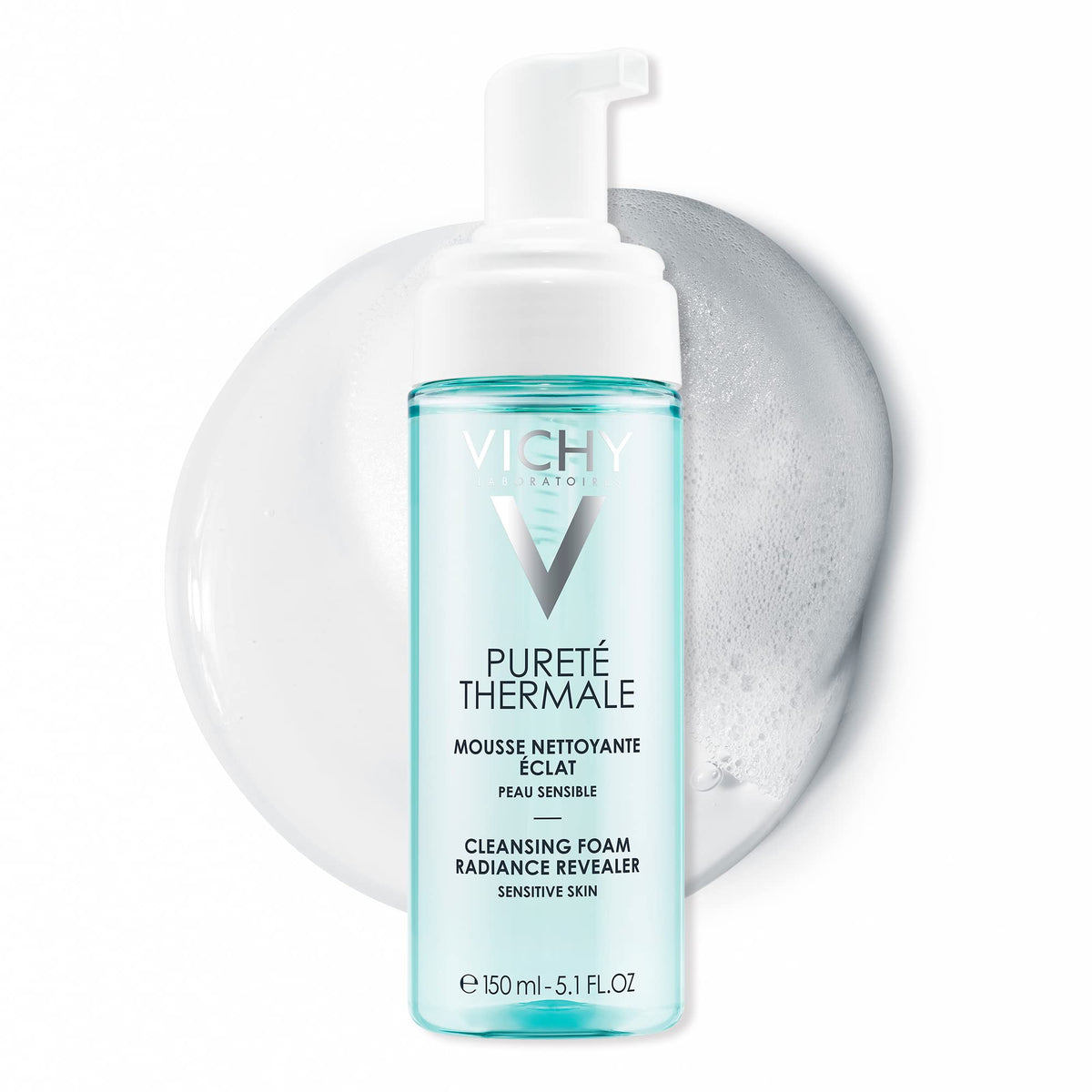 Vichy Foaming Facial Cleanser, Pureté Thermale Purifying Foaming Water Cleanser for Sensitive Skin, Soap-Free, Paraben-Free, and Hypoallergenic, 150mL 🍁 All In One Marketplace Canada