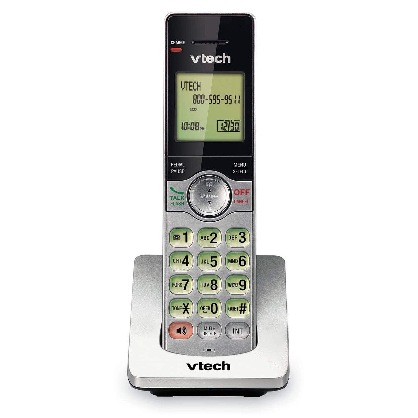 VTech DECT 6.0 Three Handset Cordless Phone with CID, Backlit Keypads and Screens, Full Duplex Handset Speakerphones, Call Block, (Not Answering Machine Version) Silver/Black 🍁 All In One Marketplace Canada