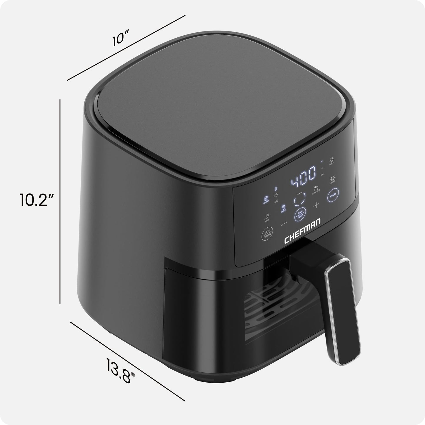 Chefman Air Fryer – 4 QT Compact Airfryer for Quick & Easy Meals, Features Hi-Fry Technology for Extra Crisp, Easy-View Window, Touch Controls with 4 Presets, Nonstick & Dishwasher Safe Basket - Black 🍁 All In One Marketplace Canada