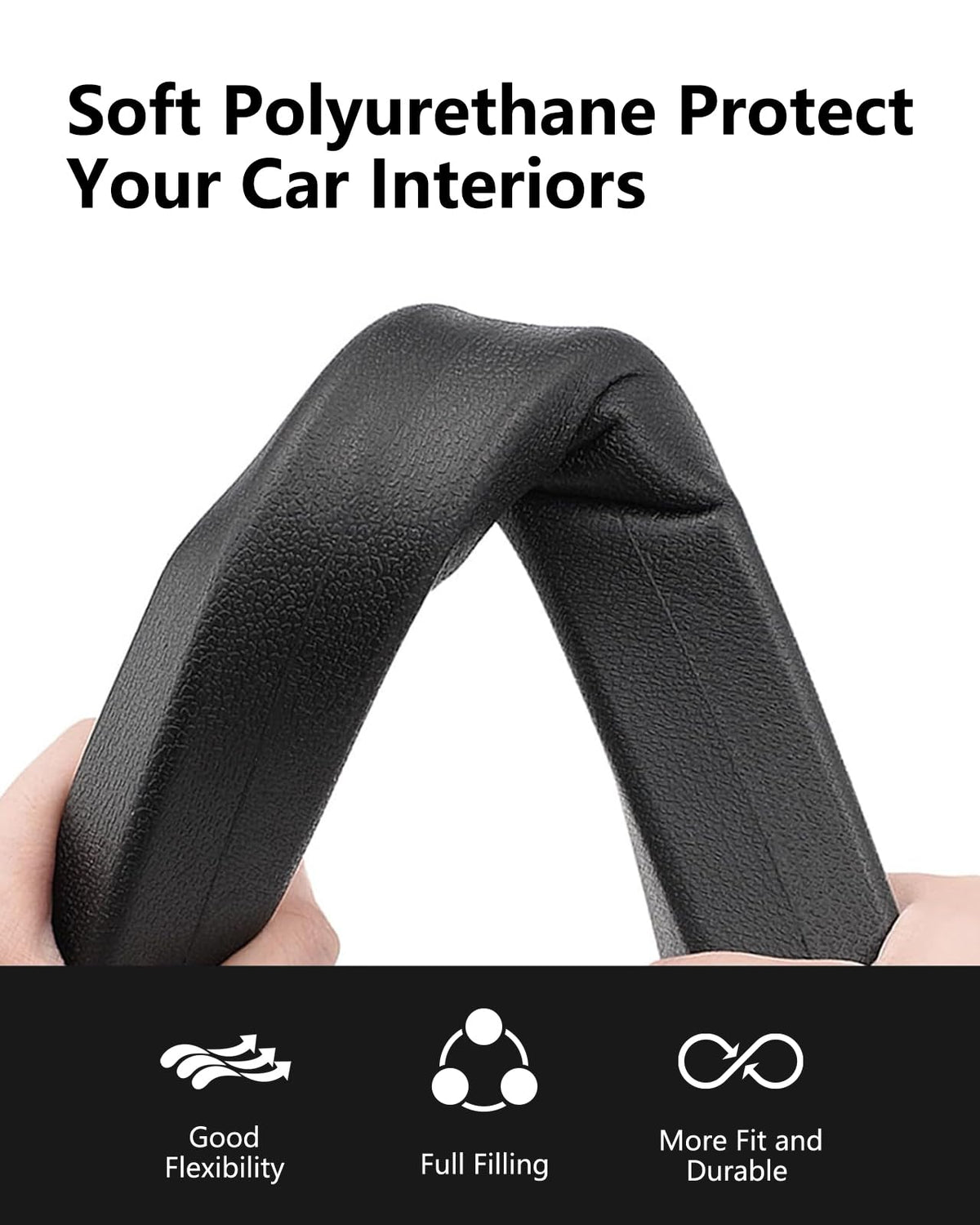 Homaupt Car Seat Gap Filler, 2 Pack PU Leather Fill The Gap Between Seat and Center Console, Seat Crevice Blocker Stop Things from Dropping, Universal Vehicle Interior Accessories Black 🍁 All In One Marketplace Canada