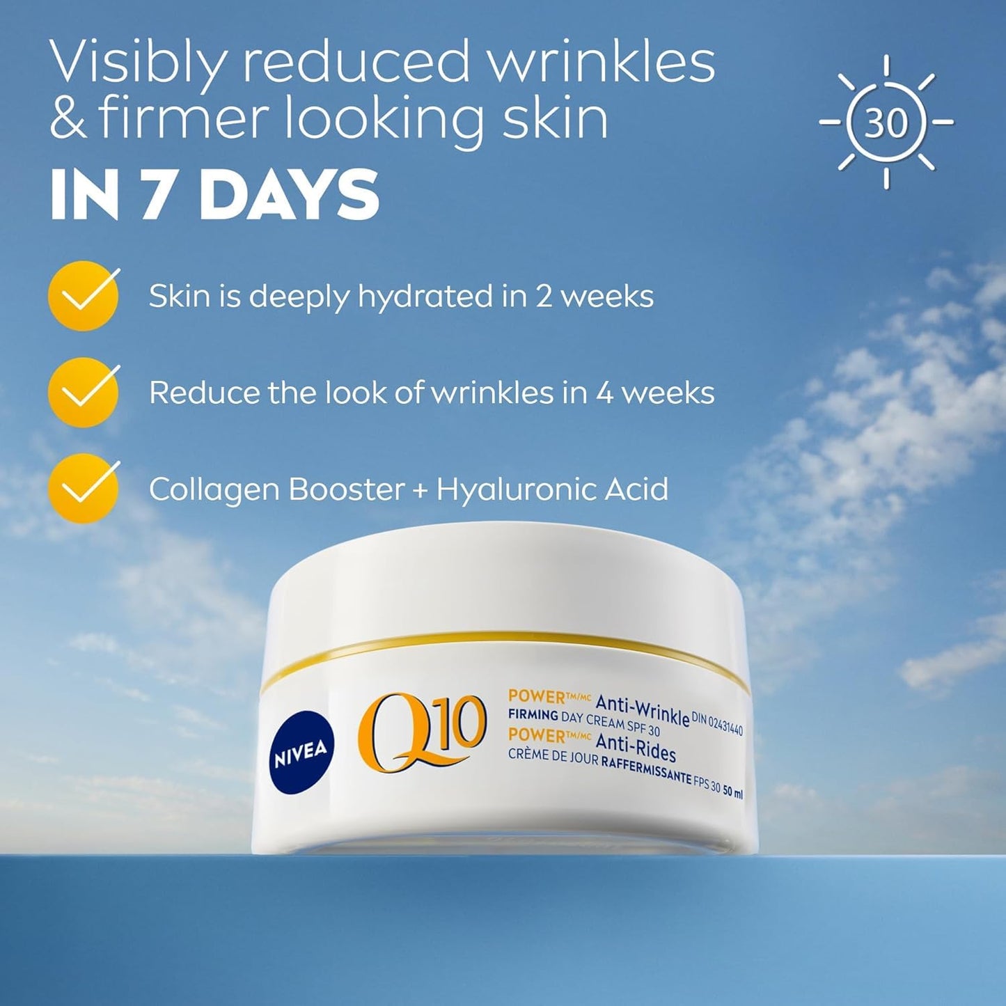 NIVEA Q10 Power Anti-Wrinkle Firming Day Cream with SPF30 | Anti-Aging face cream 50mL 🍁 All In One Marketplace Canada