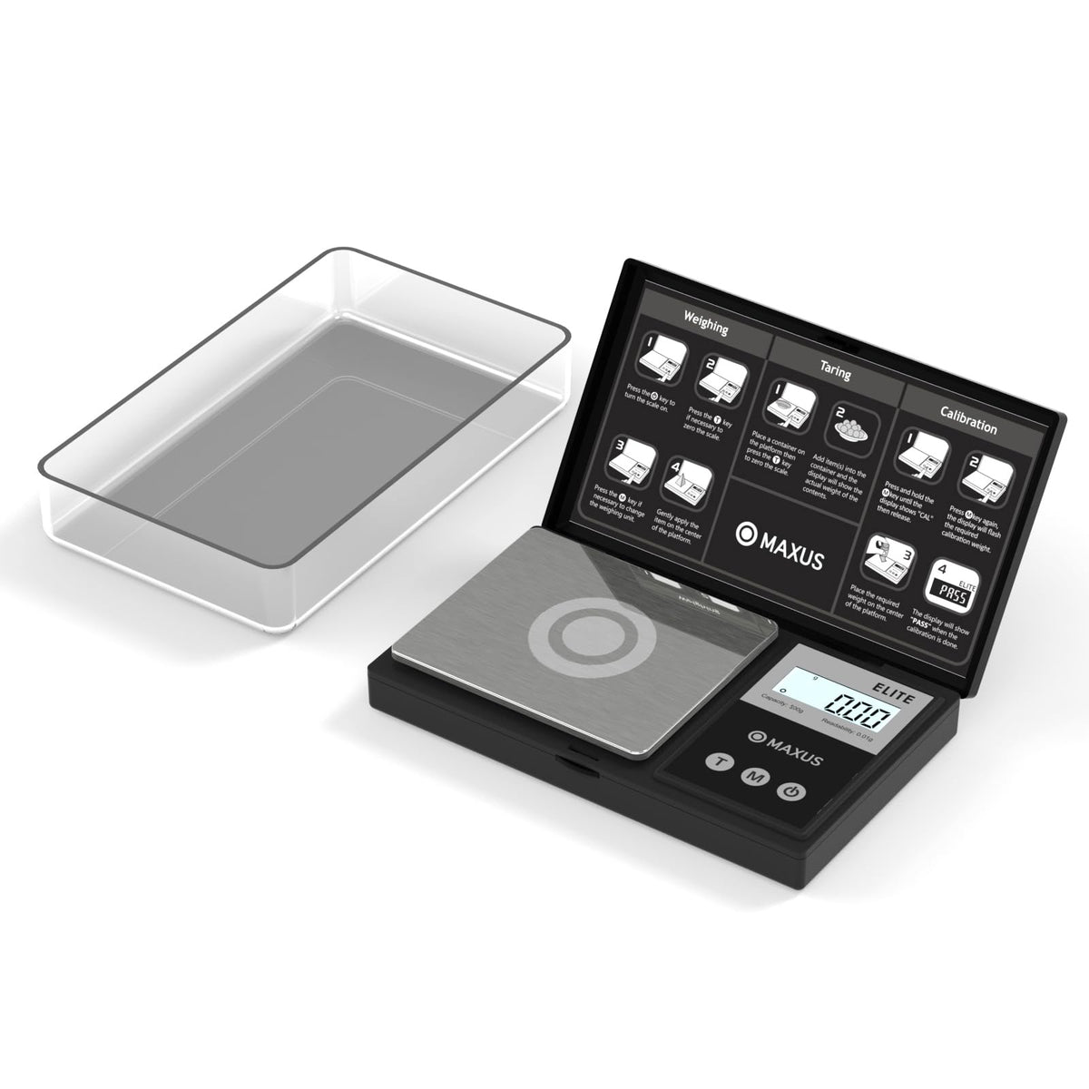 MAXUS Precision Pocket Scale 500g x 0.01g, Digital Gram Scale with Tray, Small Food Scale, Jewelry Scale, Ounces Grains Scale with Backlit LCD 🍁 All In One Marketplace Canada