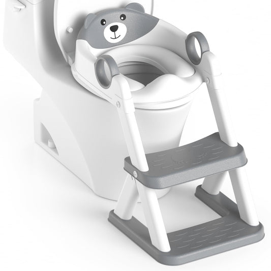 Rabb 1st Potty Training Seat, Upgrade Toddler Toilet Seat for Kids Boys Girls, 2 in 1 Potty Training Toilet for Kids, Splash Guard Anti-Slip Pad Step Stool 🍁 All In One Marketplace Canada