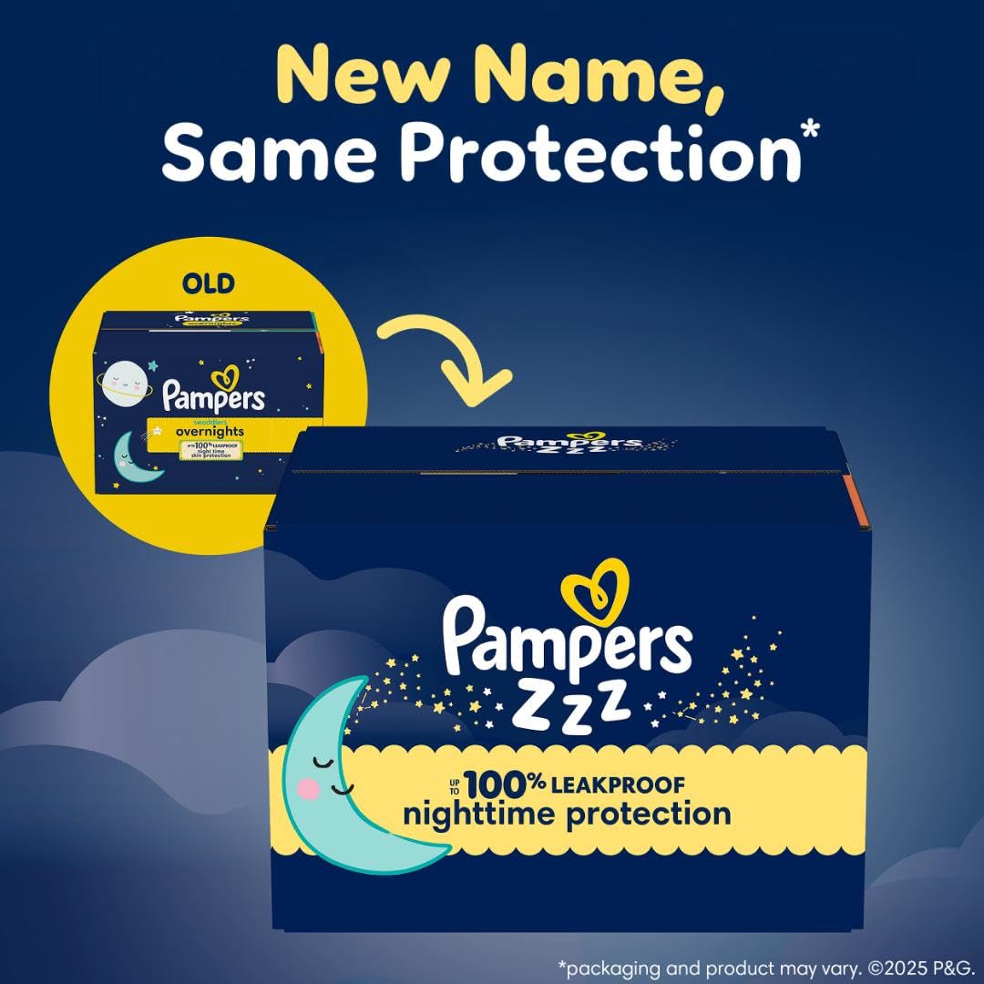 Pampers ZZZ Overnight Diapers, Size 7, Nighttime Protection Disposable Baby Diaper, 1 Pack (Count of 36) 🍁 All In One Marketplace Canada