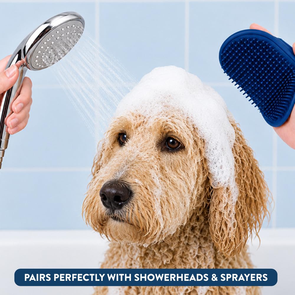 Bodhi Dog Bath Brush | De shedding Dog Brush | Hair Removing for Long Hair Dog Brush | Dog Brush for Short Haired Dogs | Dog Accessories Rubber Curry Brush | Dog Shampoo Brush 🍁 All In One Marketplace Canada