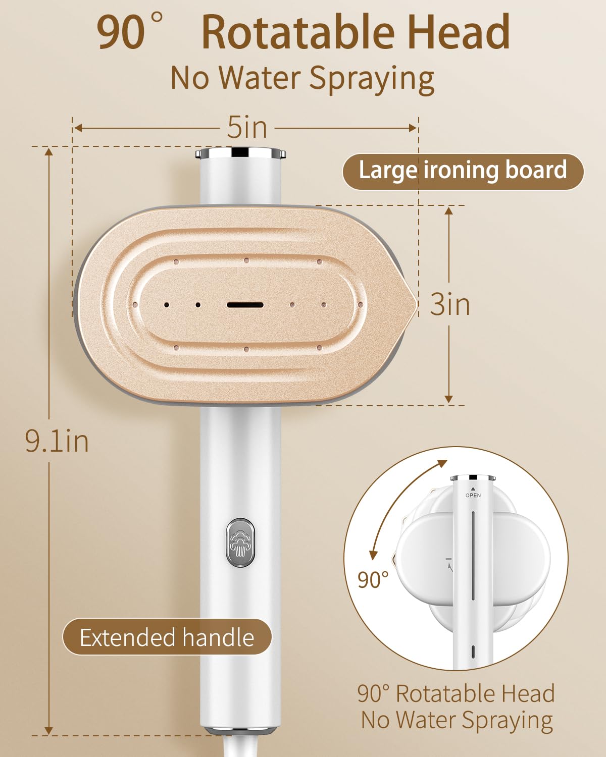 Hulmay Steamer Clothes, 1200W Clothes Steamer, Steam Iron 2-in-1, Portable Handheld Steamer for Travel 10s Heat-Up, Travel Size Clothing Steamer and Garment Steamer for Home, Office -White, 110-120V 🍁 All In One Marketplace Canada