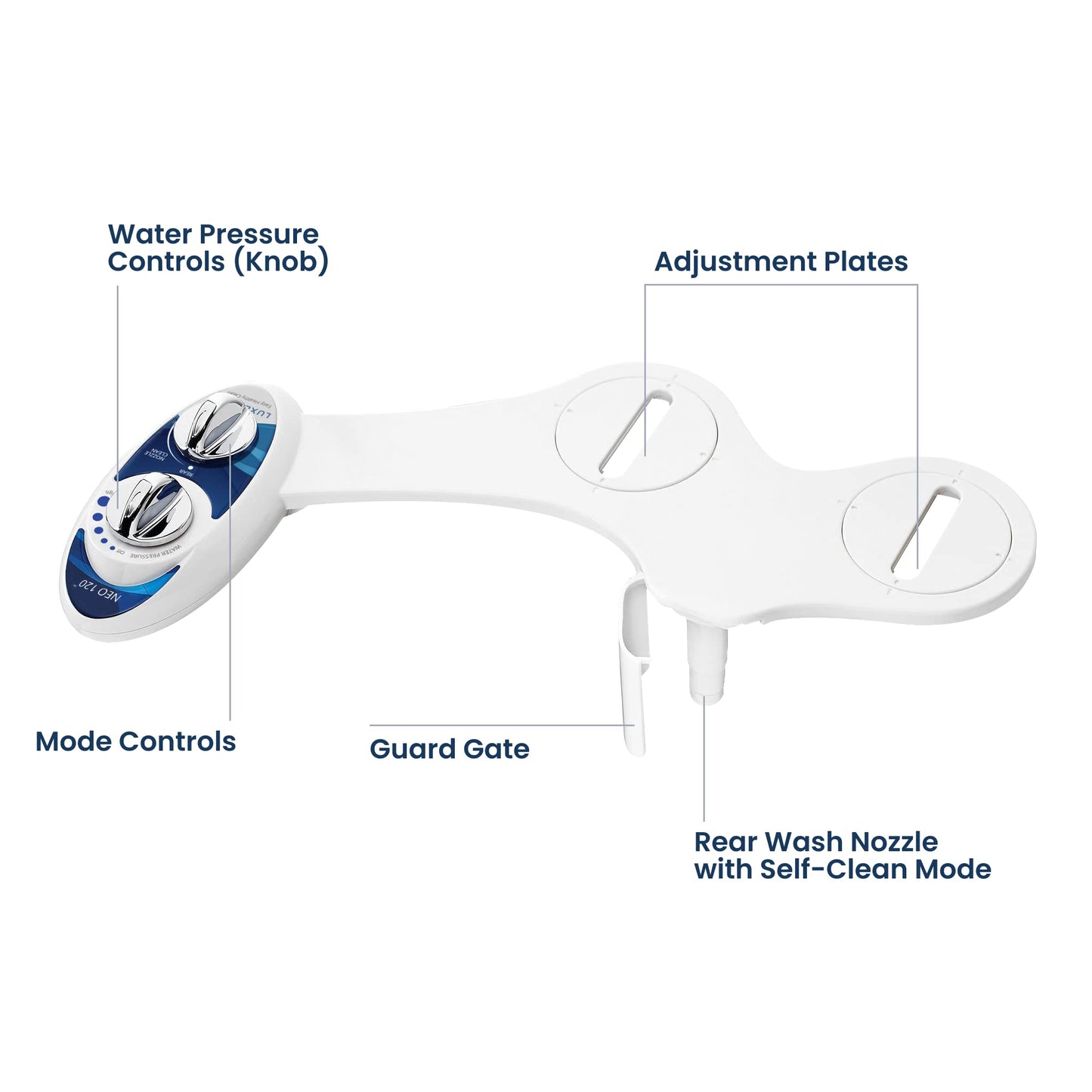 LUXE Bidet NEO 120 - Bidet Attachment for Toilet Seat, Blue 🍁 All In One Marketplace Canada