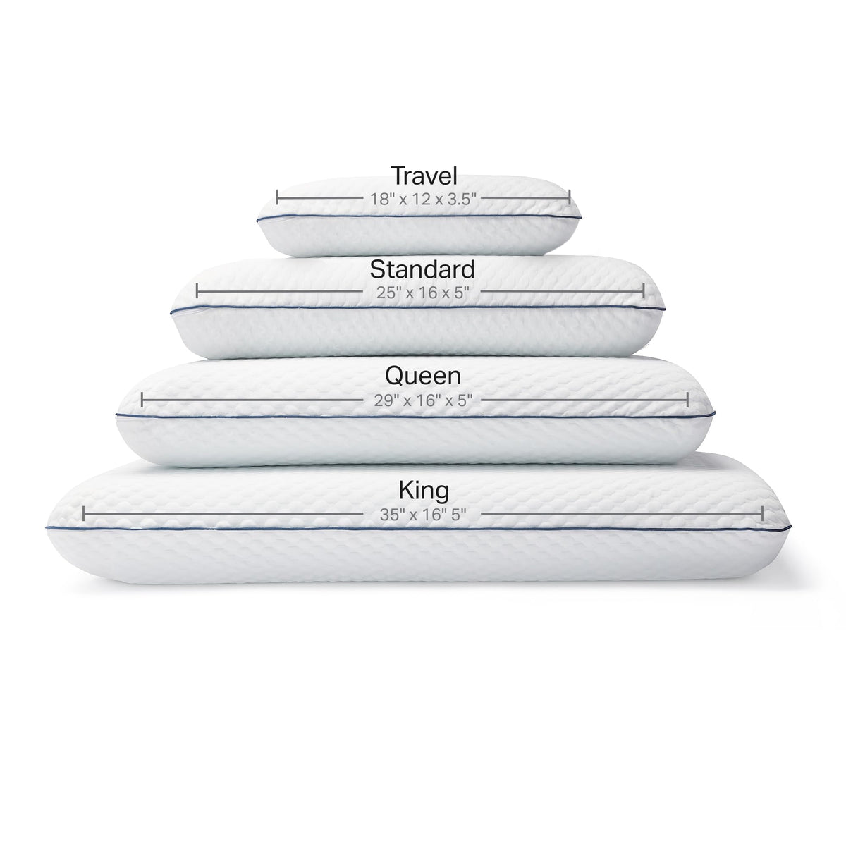 WEEKENDER Ventilated Gel Memory Foam Pillow - Washable Cover - Queen Size(Pack of 1), White 🍁 All In One Marketplace Canada