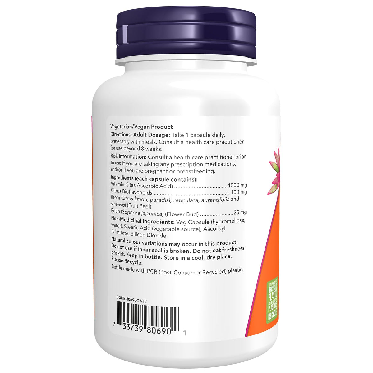 NOW Supplements, Vitamin C-1,000 with 100 mg of Bioflavonoids, Antioxidant Protection, 100 Veg Capsules 🍁 All In One Marketplace Canada