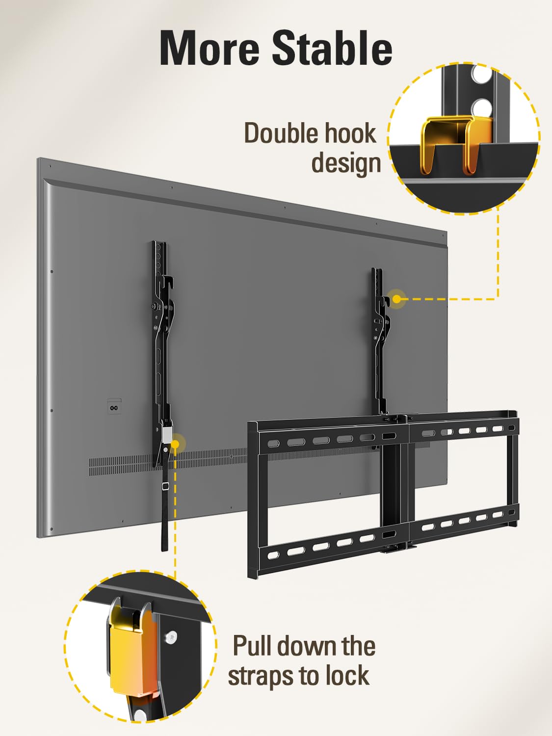 Mounting Dream TV Wall Mount for Most 37-75" TVs, Tilting TV Mount Low Profile up to VESA 600x400mm and 132 LBS Loading, Fits 16", 18", 24" Studs, Easy for TV Centering and Space Saving MD2268-LK 🍁 All In One Marketplace Canada
