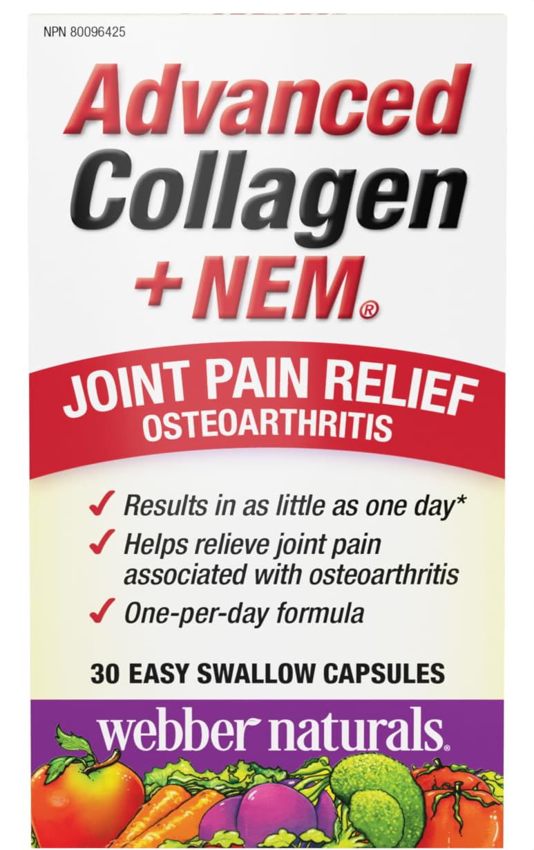 Webber Naturals Advanced Collagen + NEM, Helps Reduce Joint Pain & Stiffness, 30 Capsules, Clinically Researched 🍁 All In One Marketplace Canada