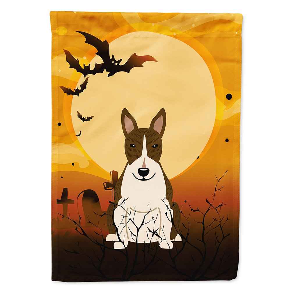 Caroline's Treasures BB4402CHF Halloween Bull Terrier Dark Brindle Canvas House Size Flag, Large, Multicolor