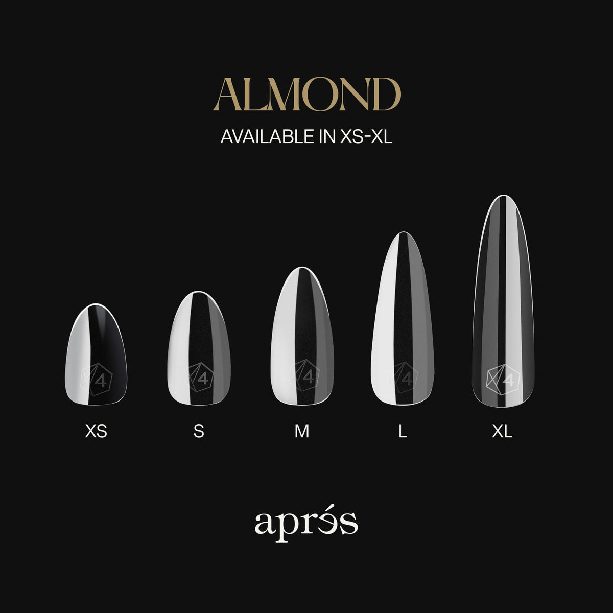 APRÉS Gel-X® Almond Box of Nail Tips | 280 Soft Gel Nail Tips, 14 Sizes 00-9 | Half-sizes Included (Natural Almond Medium, 280 Count) 🍁 All In One Marketplace Canada