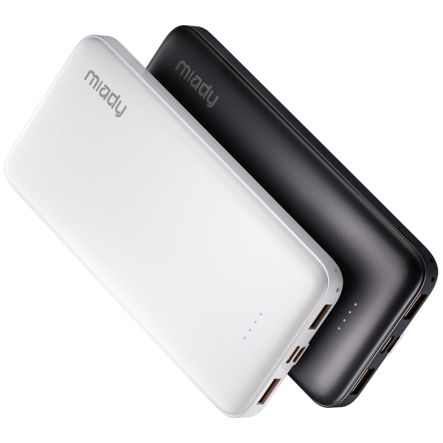 Miady 2-Pack 10000mAh Dual USB Portable Charger, Slim USB-C Power Bank, Travel Battery Pack 3 Outputs 2 Inputs Compatible with iPhone 17/16/15/14 Galaxy S24/22 Google iPad Android etc 🍁 All In One Marketplace Canada